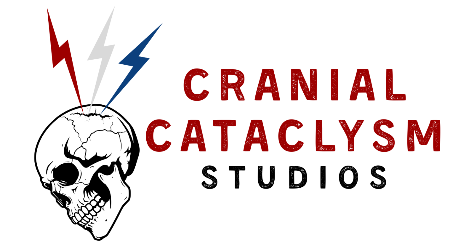 Cranial Cataclysm Studios Audio Cleanup and Restoration Logo Cranial Cataclysm Studios skull logo representing audio cleanup and sound restoration services