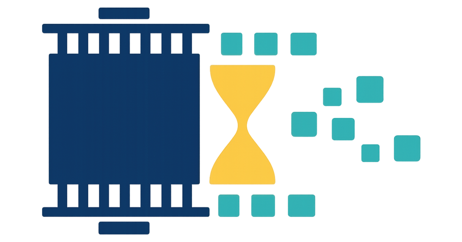 Digital Time Capsule Studios Media Preservation and Digitization Logo Digital Time Capsule Studios logo with film reel, hourglass, and digital media preservation concept
